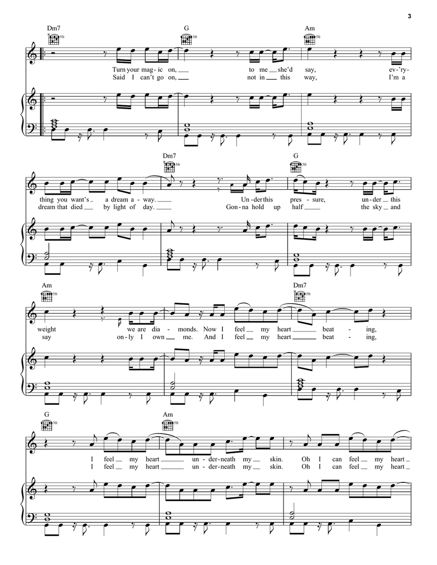 Adventure Of A Lifetime Adventure Of A Lifetime Piano, Vocal, Guitar scores gallery preview page 3