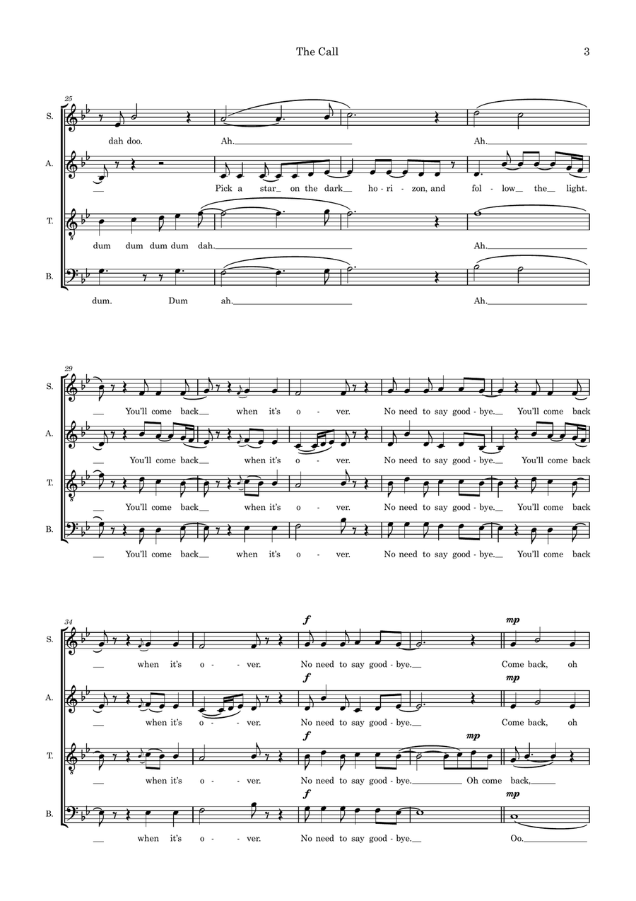 The Call (arr. Ben See) The Call (arr. Ben See) 4-Part scores gallery preview page 3