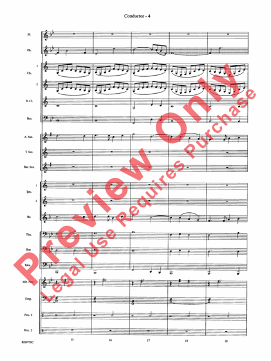 Cantique de Noel (O Holy Night) Concert Band scores gallery preview page 6