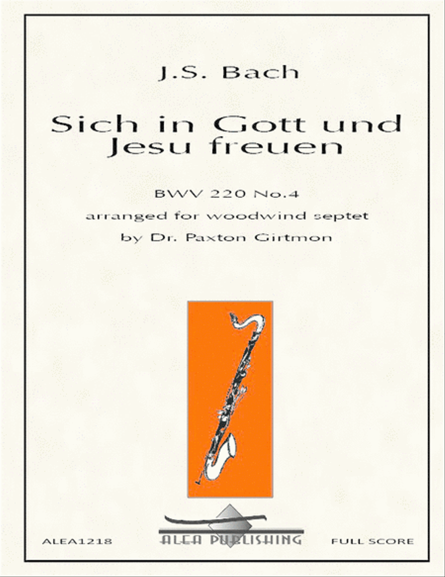 Sich in Gott und Jesu freuen Bass Clarinet scores gallery preview page 1