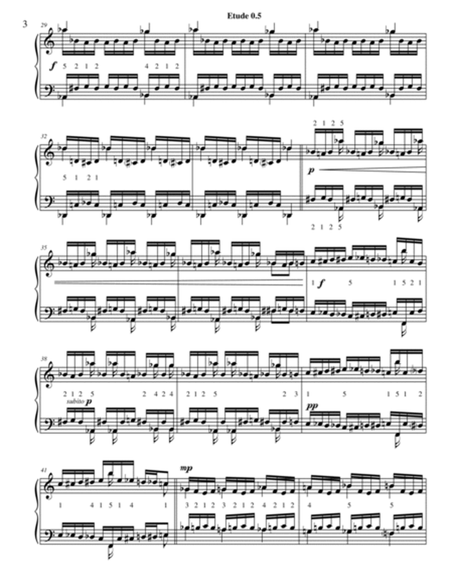 Etude 0.5 from 25 Etudes for Piano Solo, using Mirroring, Symmetry, and Intervals image number null