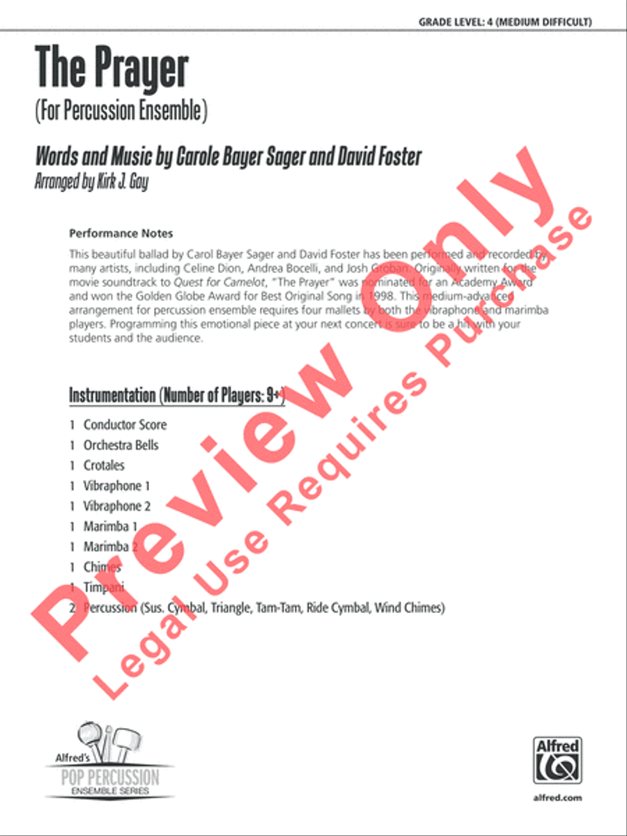 The Prayer Percussion Ensemble scores gallery preview page 2