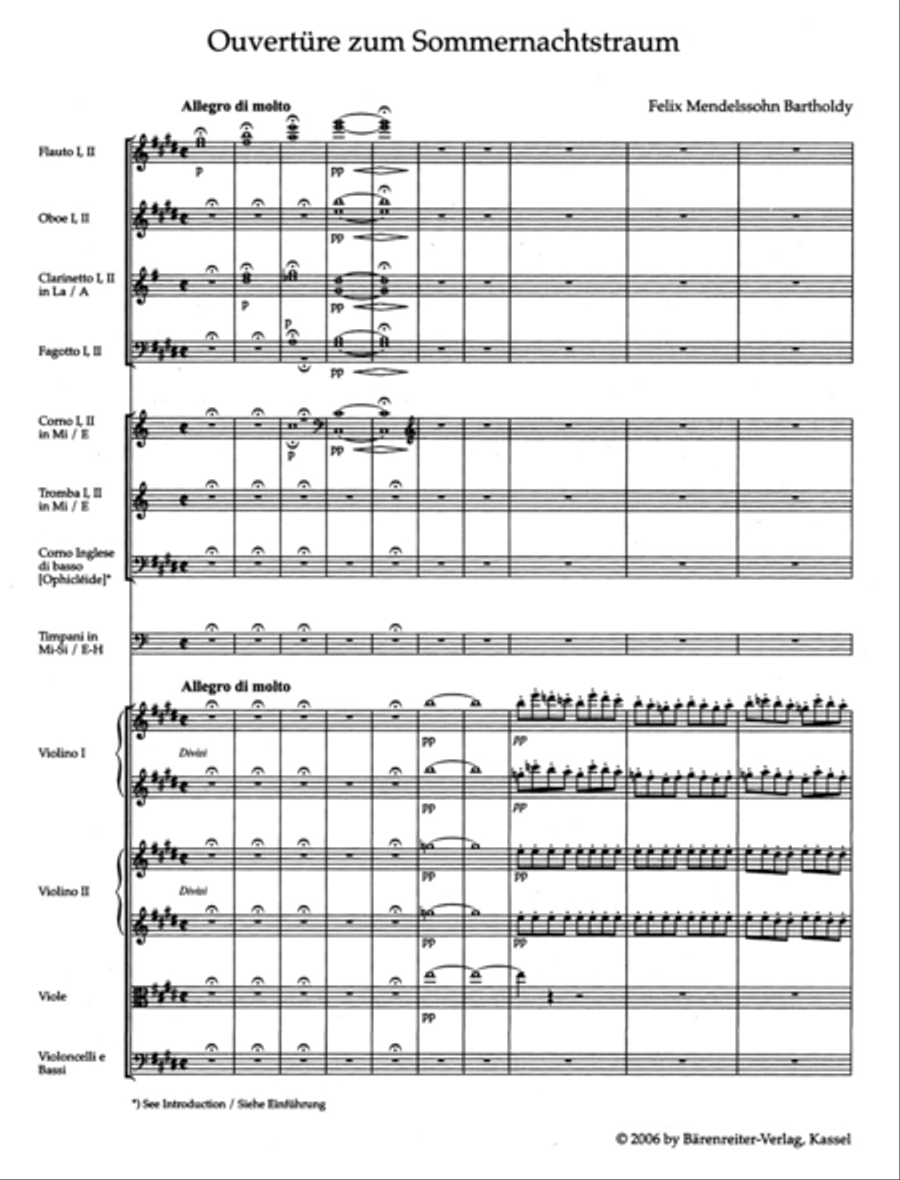 A Midsummer Nights Dream op. 21 Orchestra scores gallery preview page 2