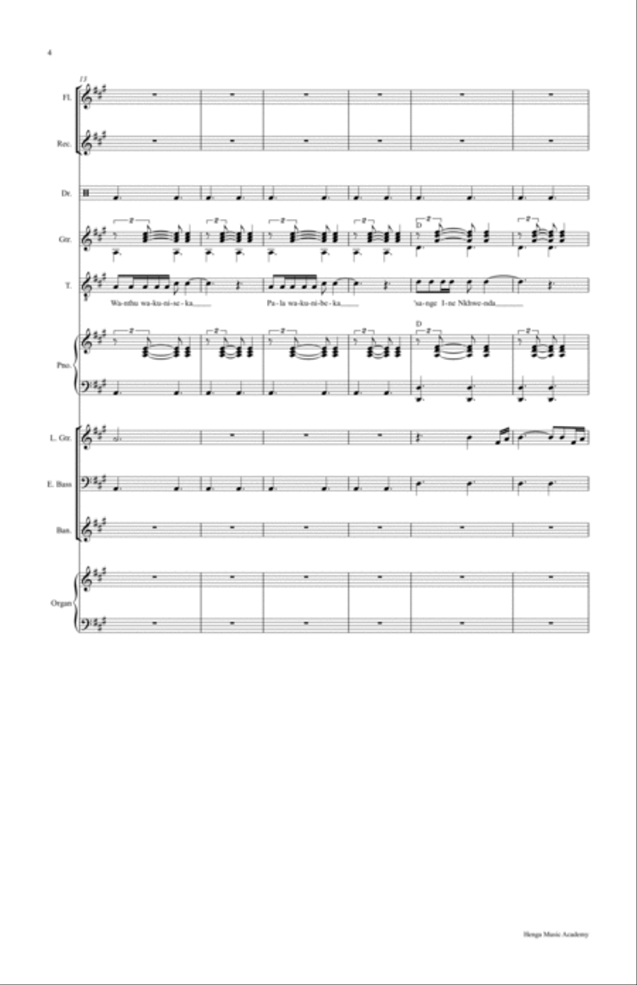 Nyausowoya Concert Band scores gallery preview page 4
