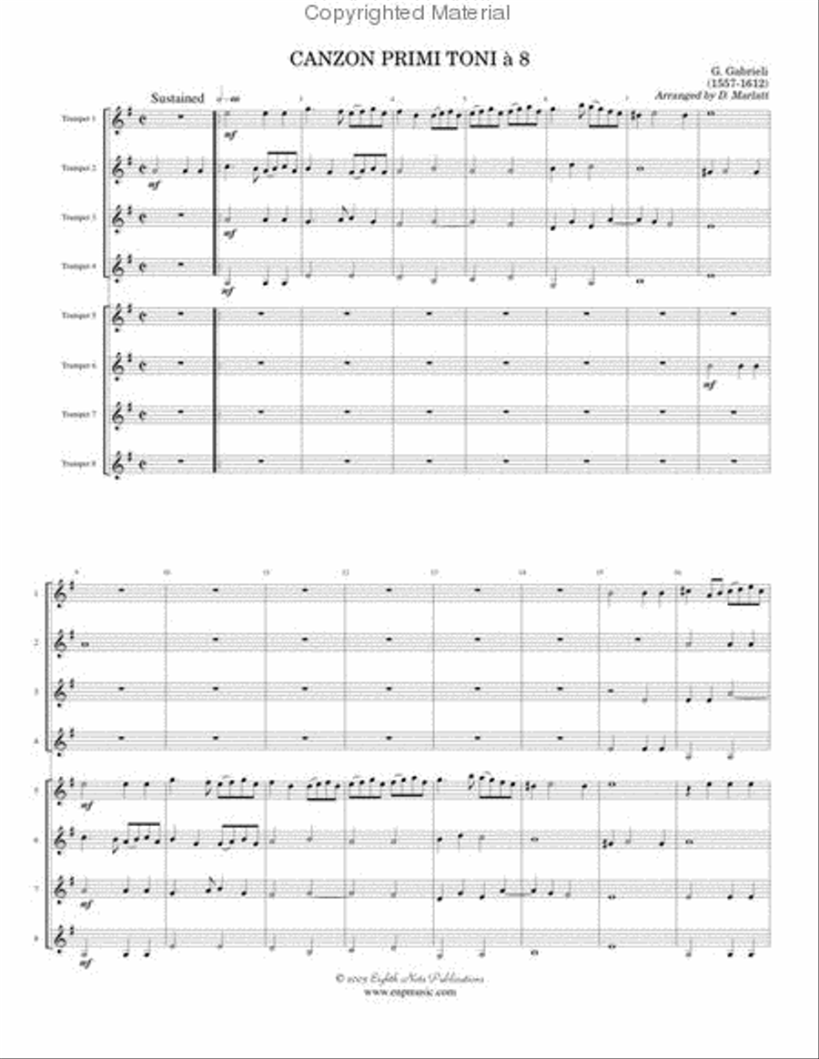 Canzon Primi Toni #2 à 8 Small Ensemble scores gallery preview page 2