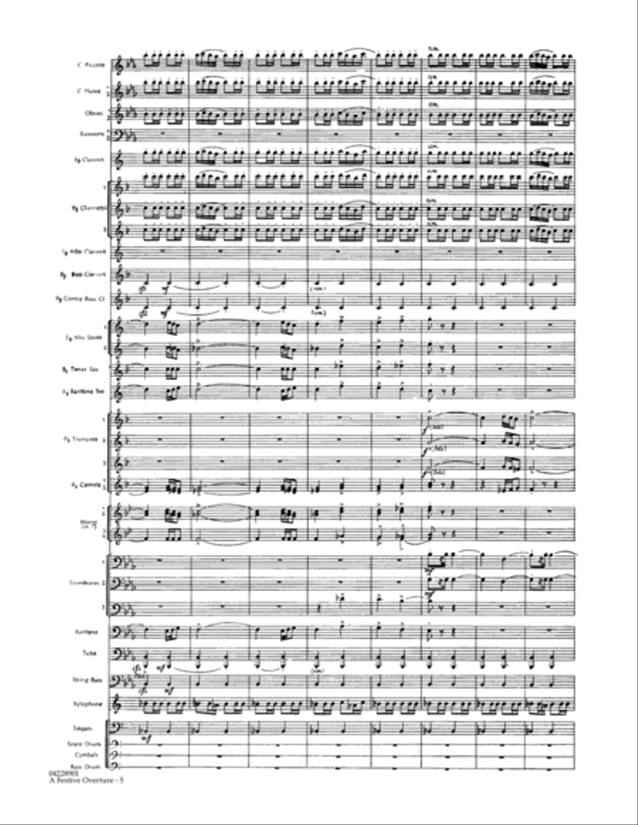 A Festive Overture - Full Score Concert Band scores gallery preview page 5