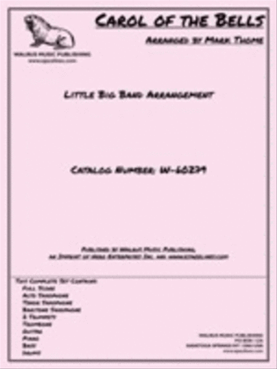 Carol of the Bells Carol of the Bells Big Band scores gallery preview page 1