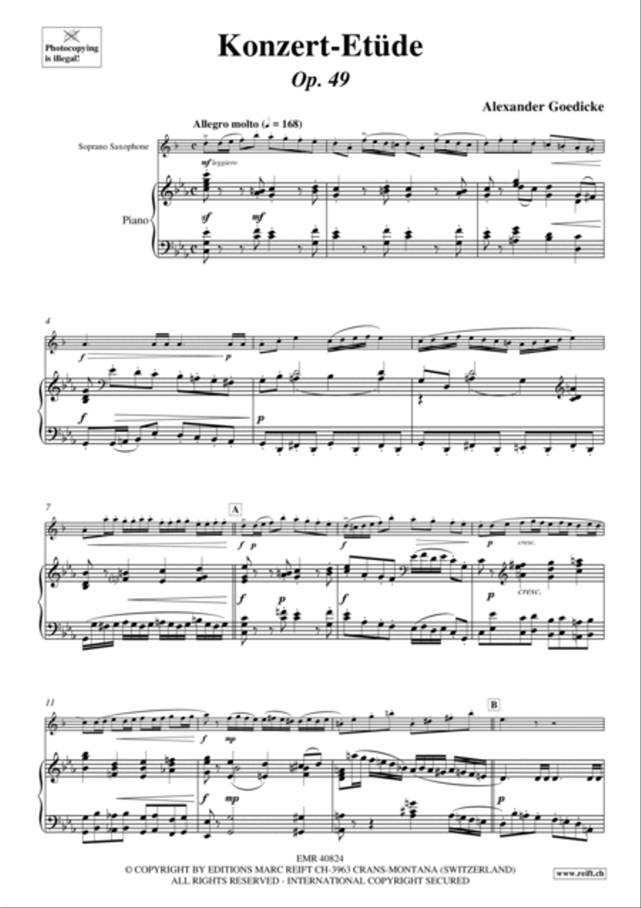 Konzert-Etude Konzert-Etude Soprano Saxophone scores gallery preview page 5