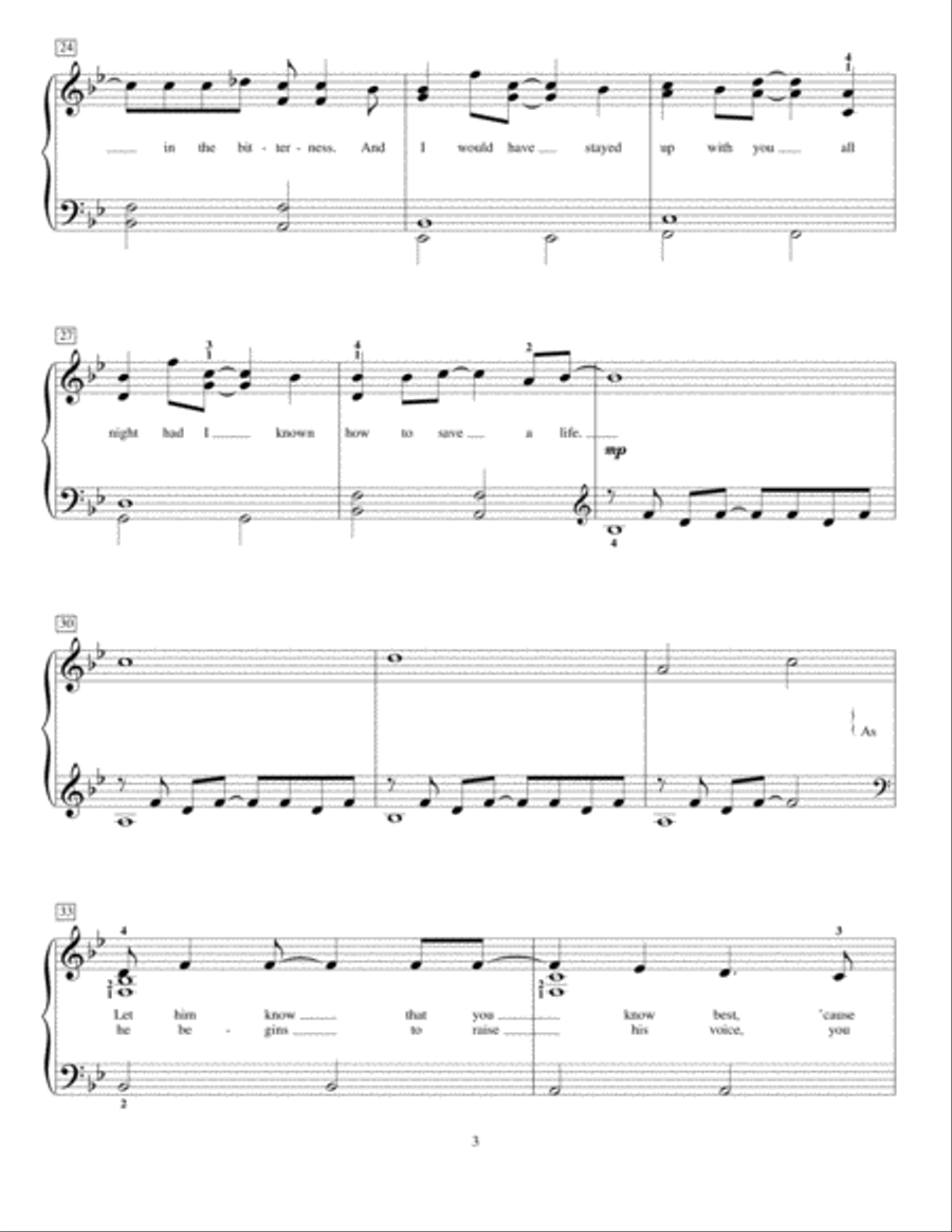 How To Save A Life Piano Method scores gallery preview page 3