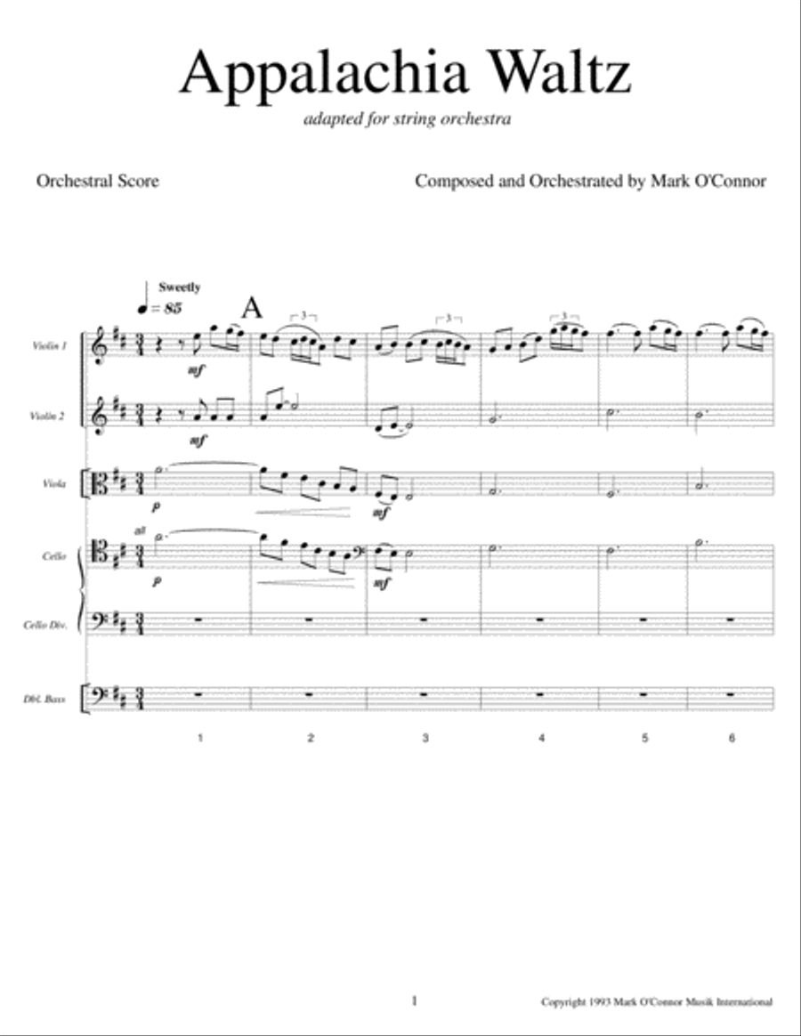 Appalachia Waltz (score -string orchestra) String Orchestra scores gallery preview page 4