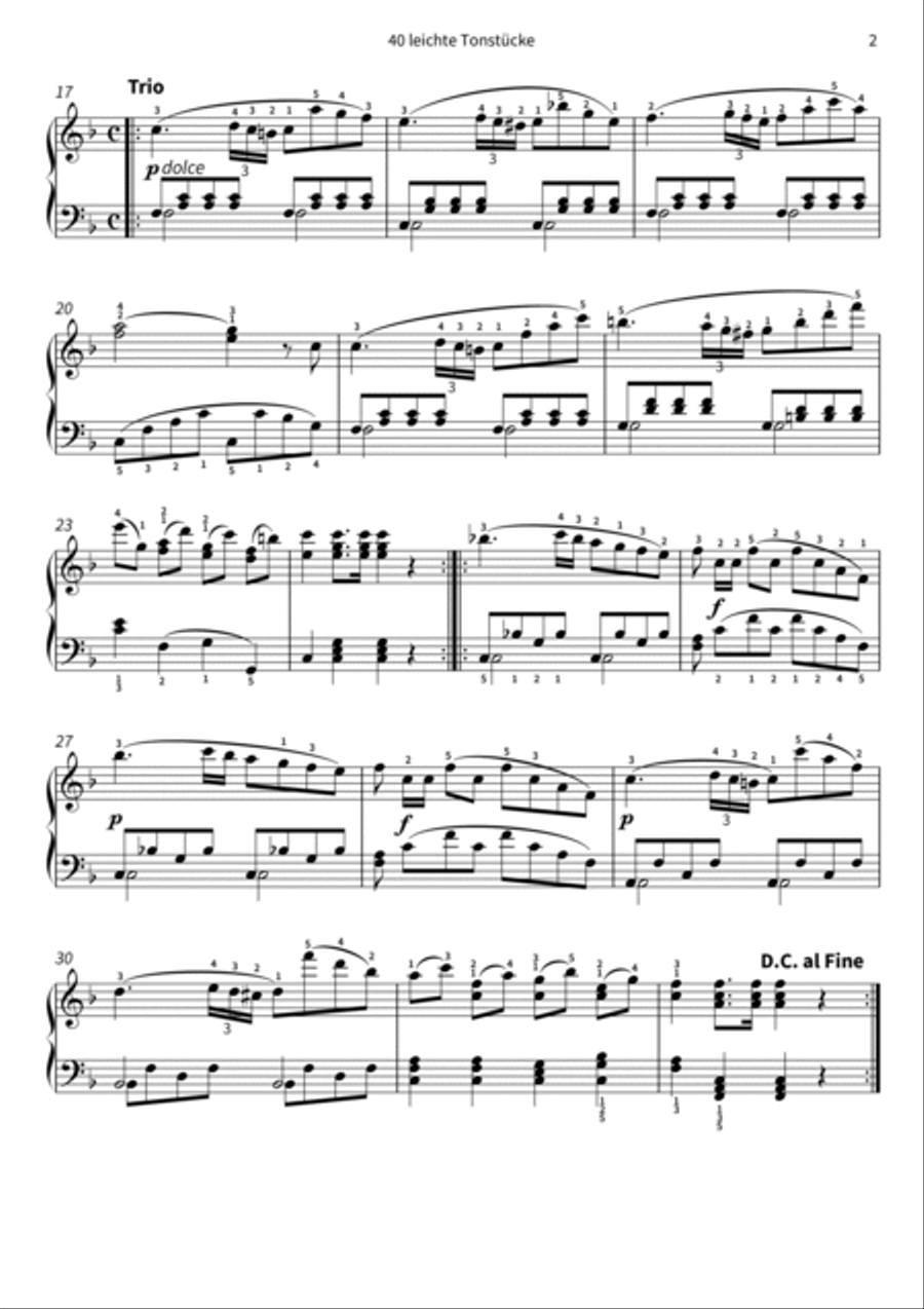 40 leichte Tonstucke 40 leichte Tonstucke Piano scores gallery preview page 4