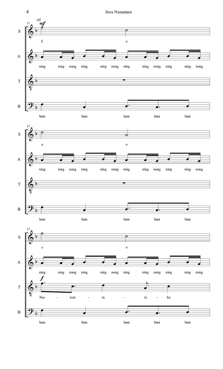 Jiwa Nusantara 4-Part scores gallery preview page 4
