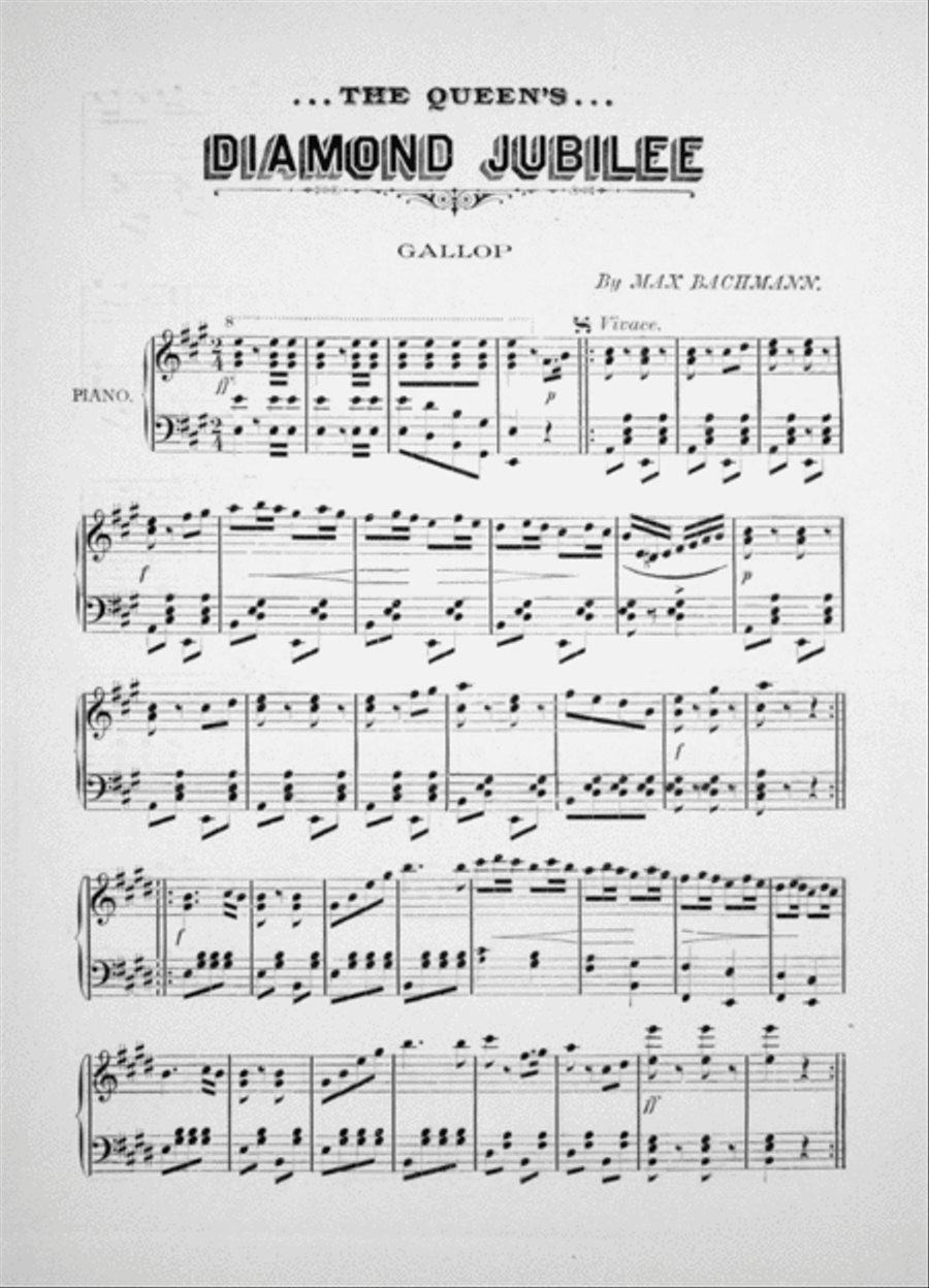 The Queen's Diamond Jubilee. Galop Piano Solo scores gallery preview page 2