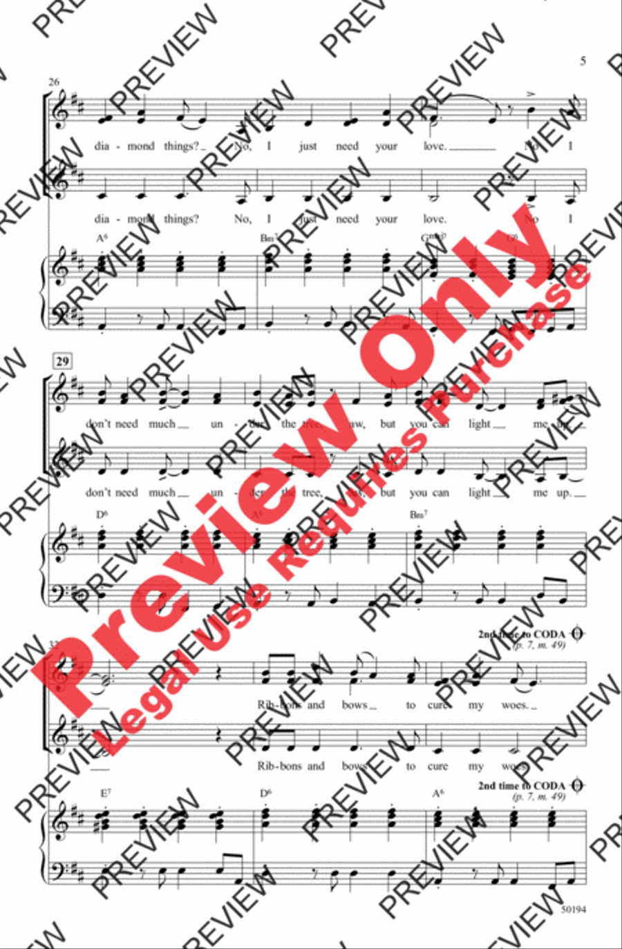 Ribbons and Bows Women's Choir scores gallery preview page 5