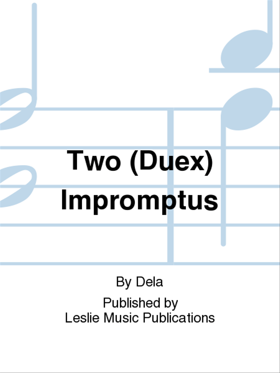 Two (Duex) Impromptus Piano Solo scores gallery preview page 1