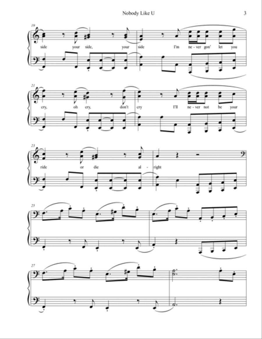 Nobody Like U Nobody Like U Piano Solo scores gallery preview page 3