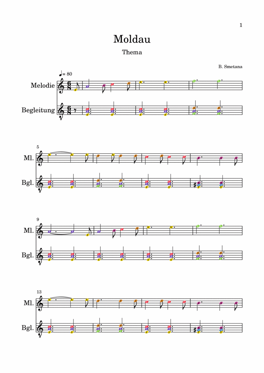 The Moldau Score and Parts scores gallery preview page 1