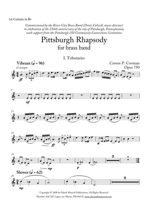 Carson Cooman: Pittsburgh Rhapsody (2008) for brass band, 1st Bb cornet part