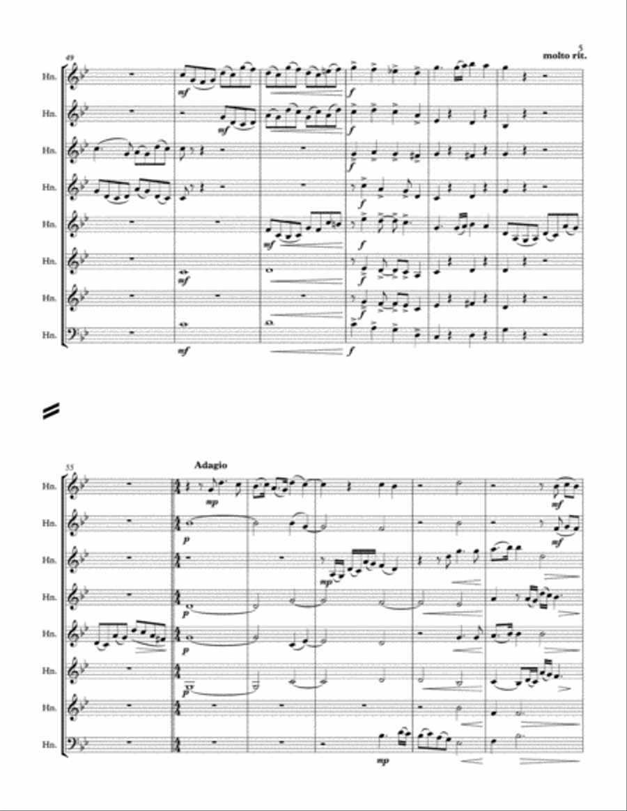 Metropolis-Horn Octet Brass Ensemble scores gallery preview page 5