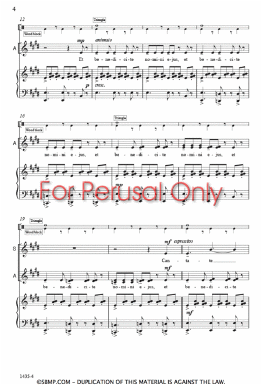 Cantate Domino - SSA Octavo SSA scores gallery preview page 3