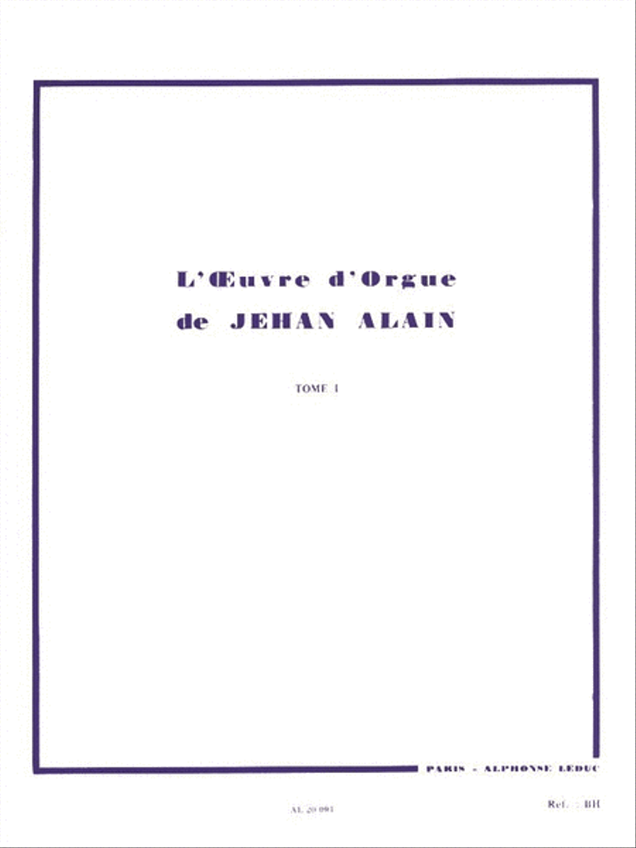 L'oeuvre D'orgue – Tome 1 Organ scores gallery preview page 1