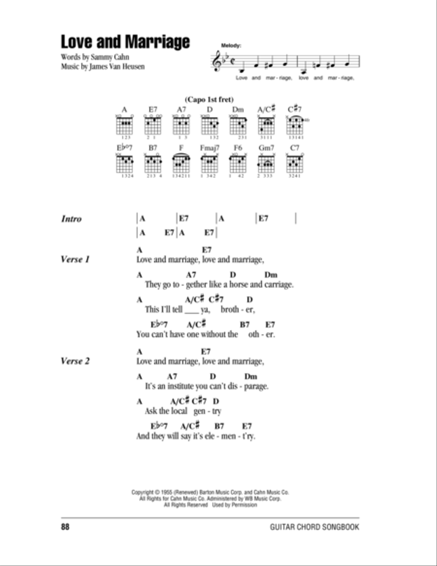 Love And Marriage Acoustic Guitar scores gallery preview page 1