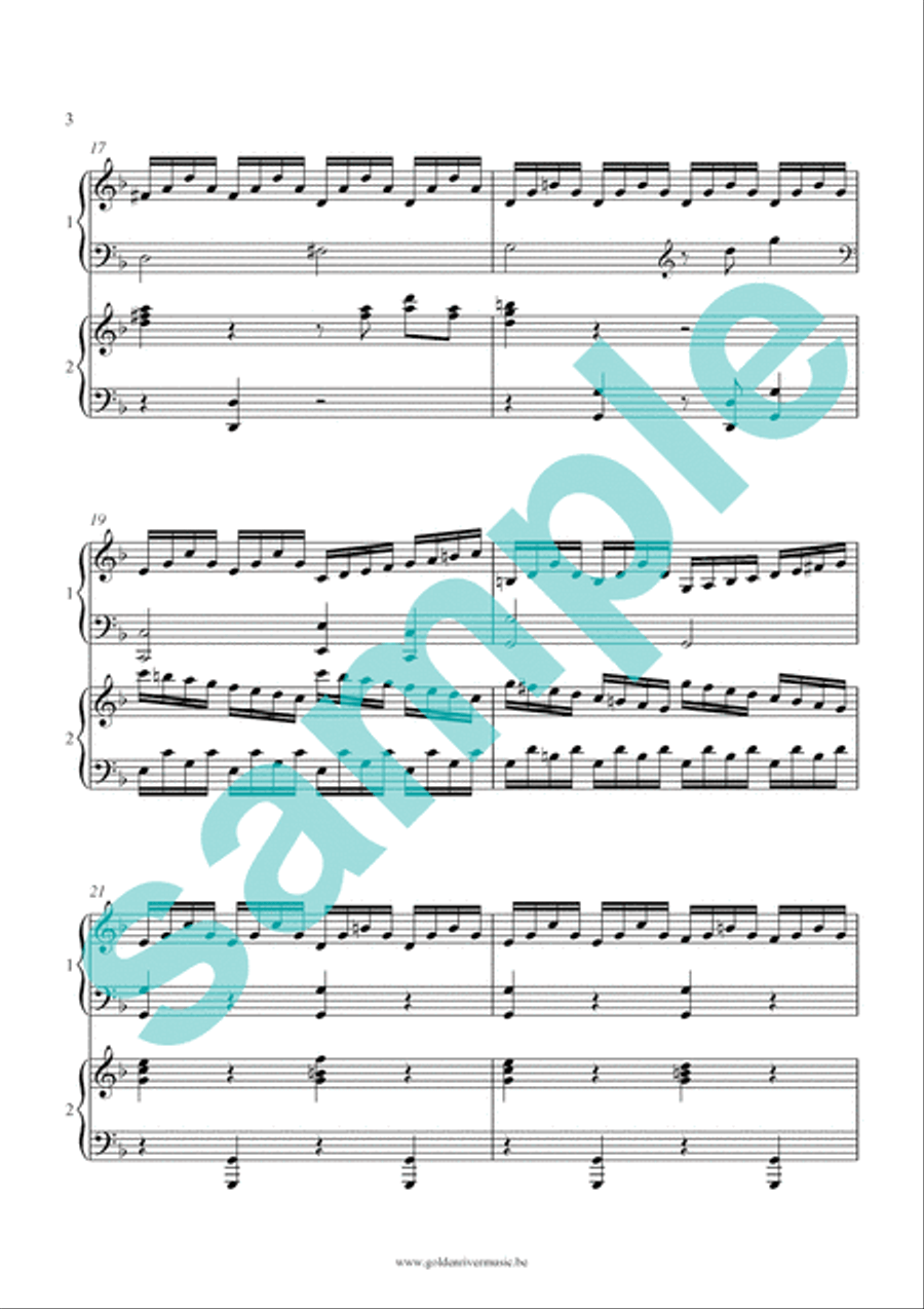 La Battaglia' for 2 harpsichordss Harpsichord scores gallery preview page 5