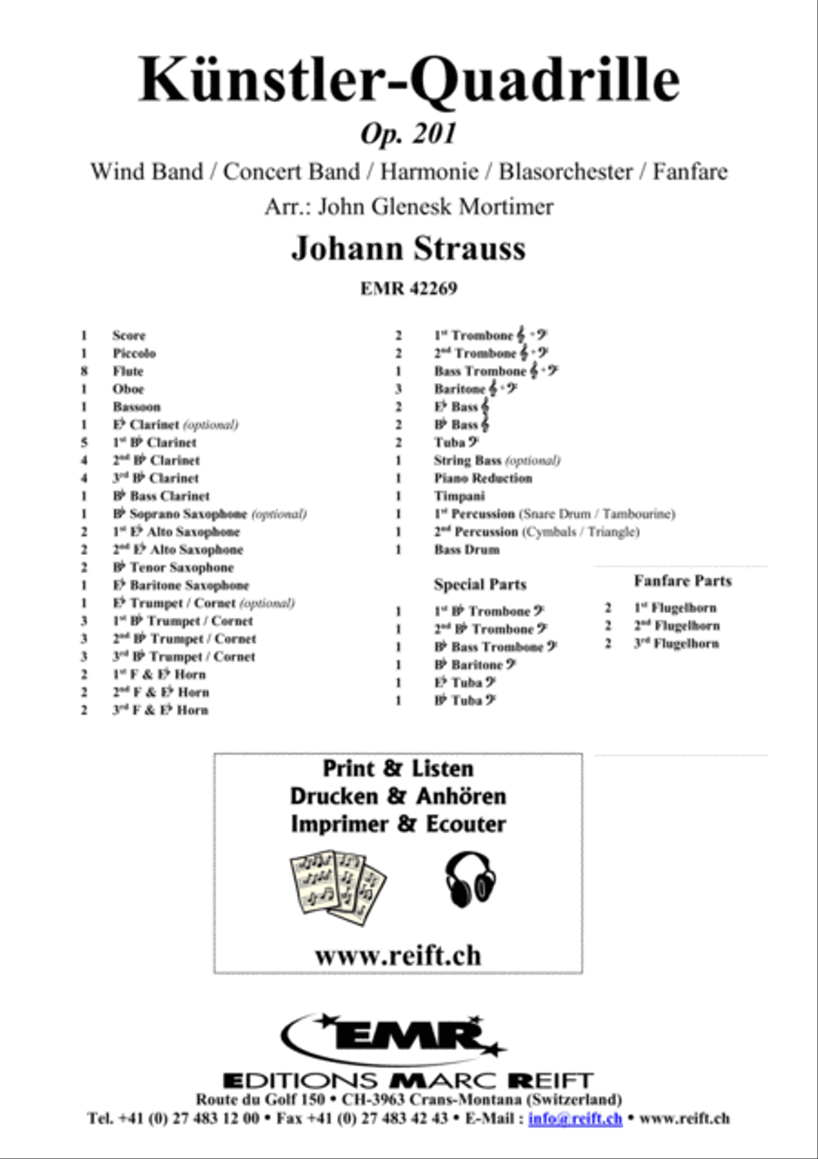 Kunstler-Quadrille Concert Band scores gallery preview page 2