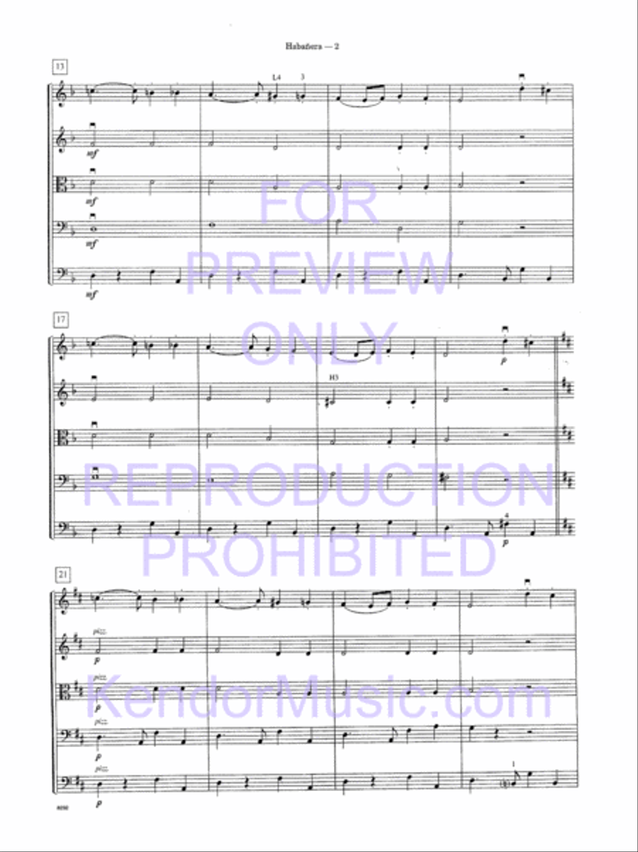 Habanera (from Carmen Suite #2) String Orchestra scores gallery preview page 5