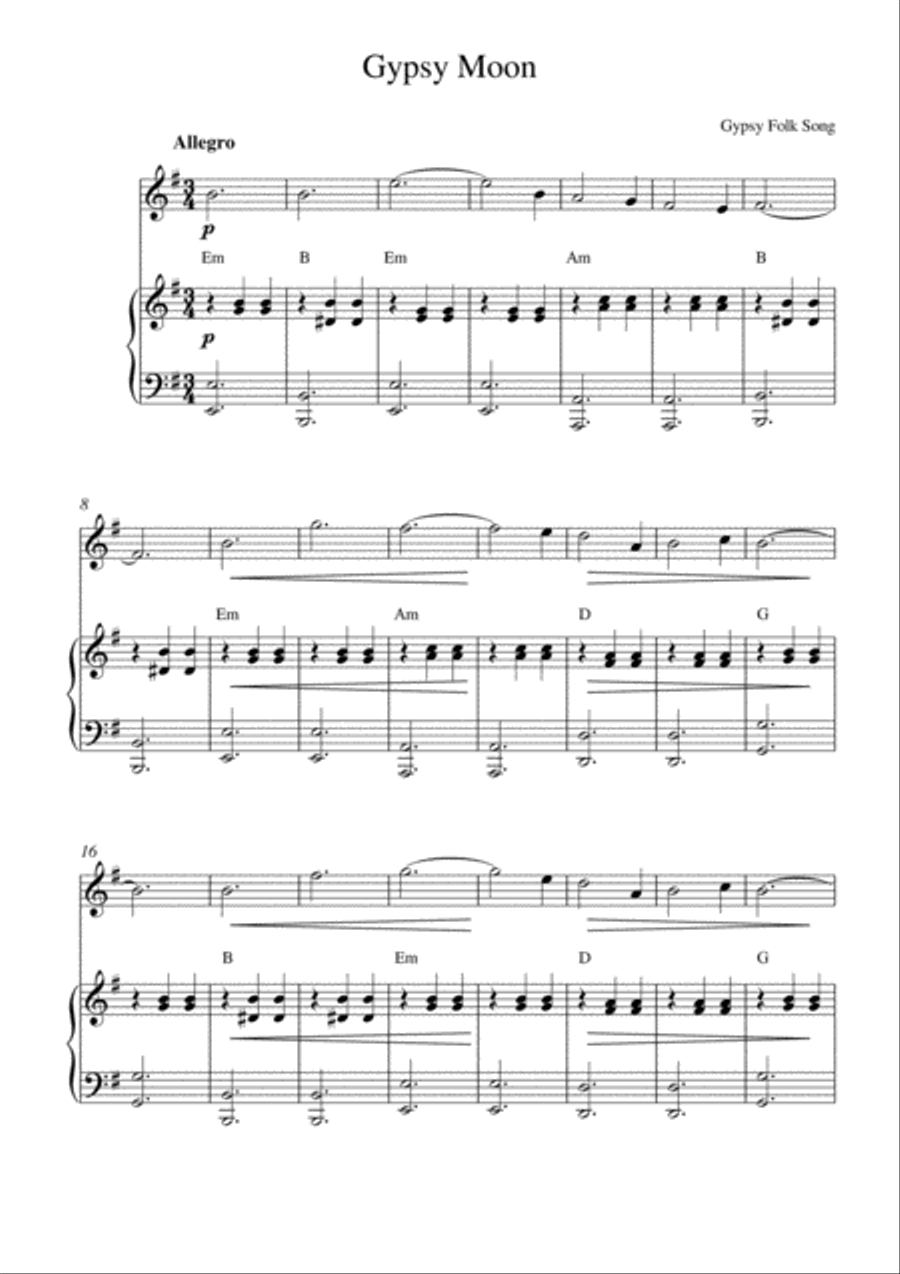 Gypsy Moon Gypsy Moon Violin Solo scores gallery preview page 1