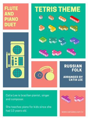 Tetris Theme for Flute and Piano Duet - Am