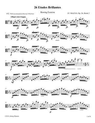 Mazas, Etudes for Viola Op 36, Book 2, No.52