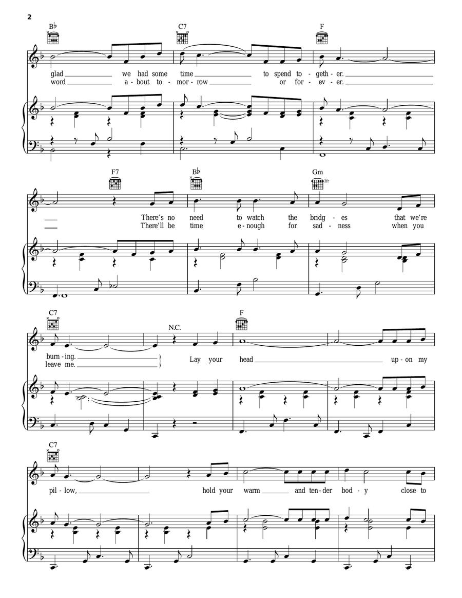 For The Good Times Piano, Vocal, Guitar scores gallery preview page 2