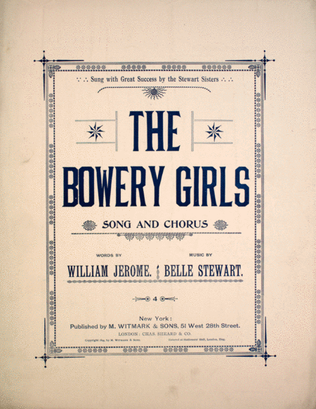 The Bowery Girls. Song and Chorus