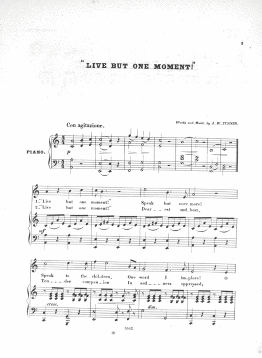 Live but one moment. Ballad