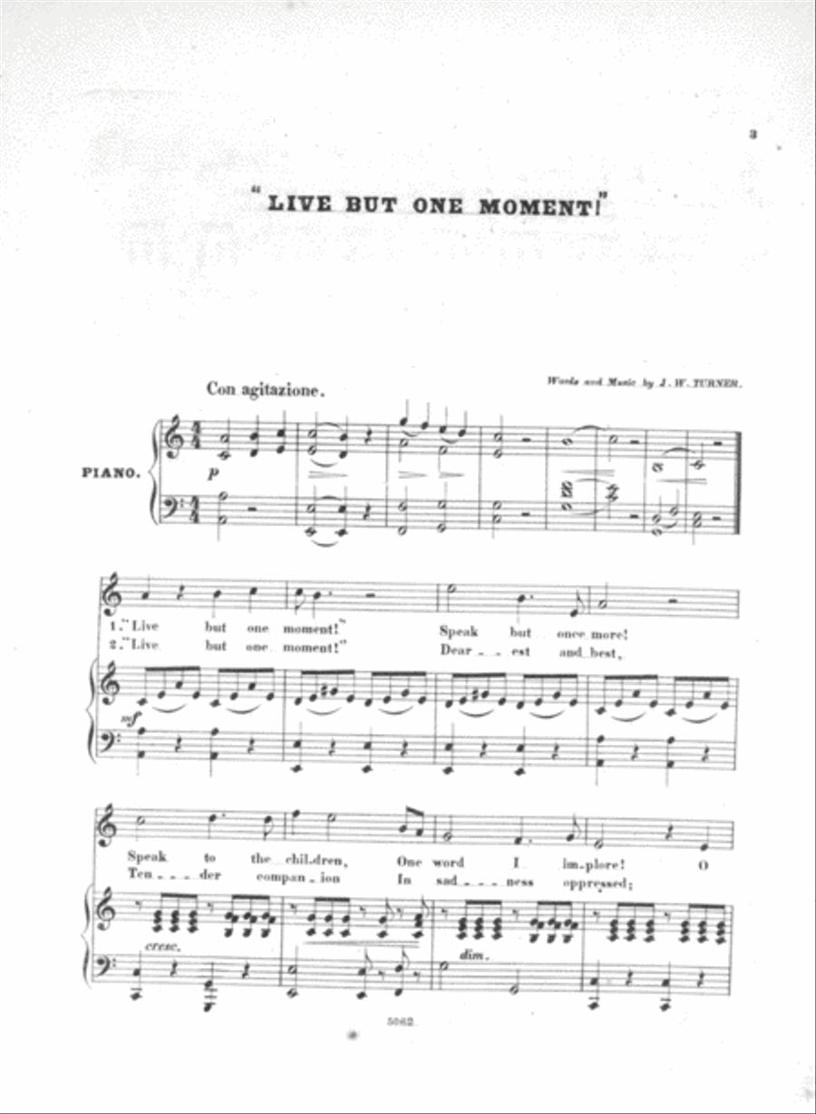 Live but one moment. Ballad