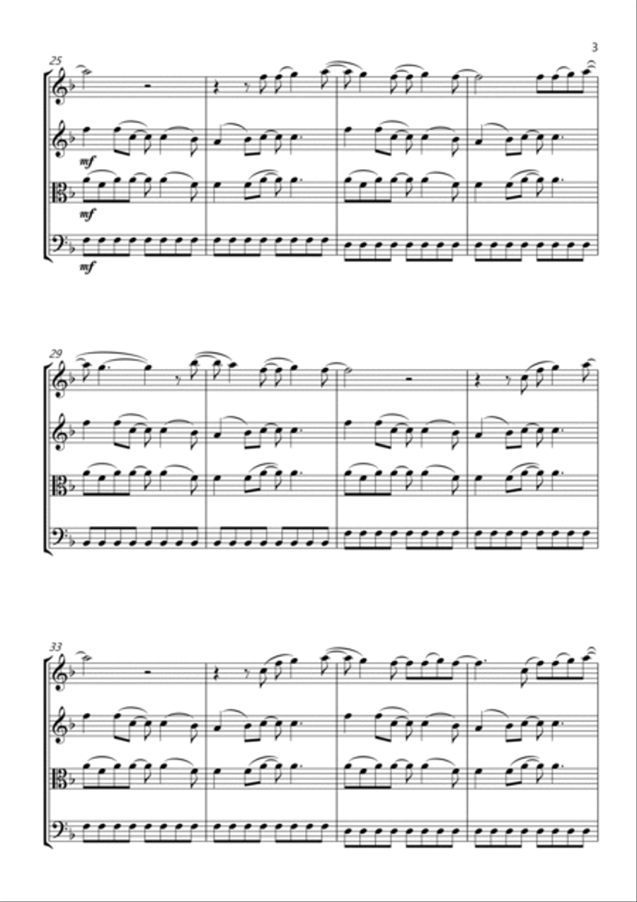 Just The Way You Are String Quartet scores gallery preview page 3