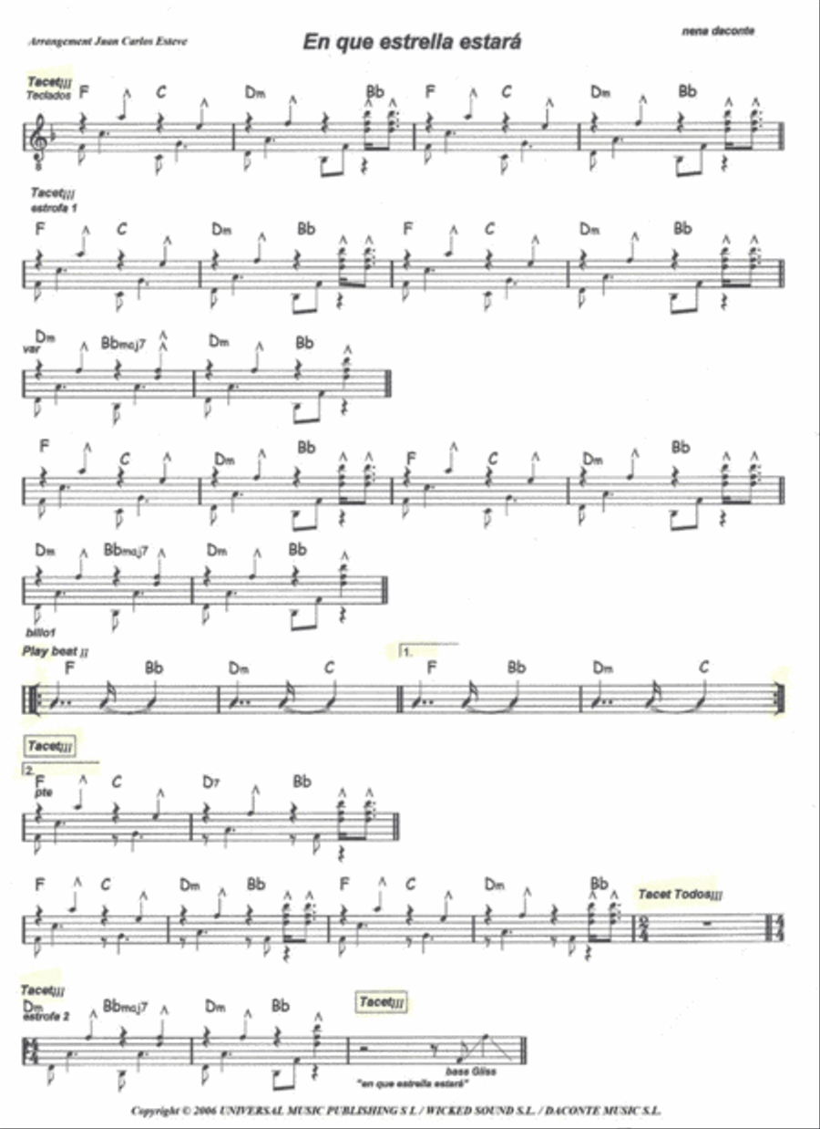 En Que Estrella Estara En Que Estrella Estara Easy Piano scores gallery preview page 2