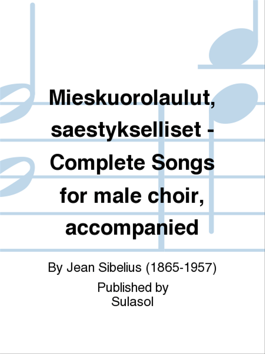 Mieskuorolaulut, säestykselliset - Complete Songs for male choir, accompanied Men's Choir scores gallery preview page 1