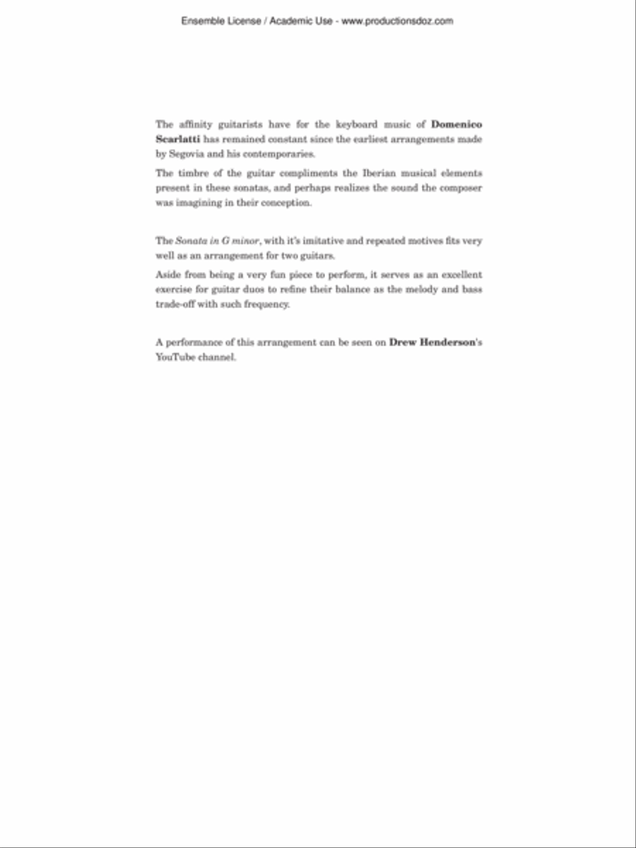 Sonata K. 12 / L. 489 Classical Guitar scores gallery preview page 2