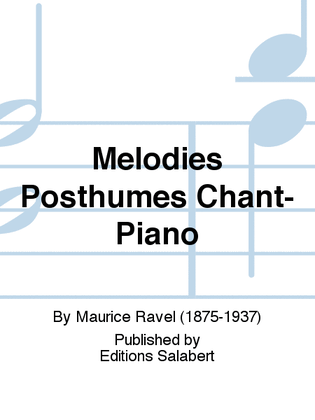 Book cover for Melodies Posthumes Chant-Piano