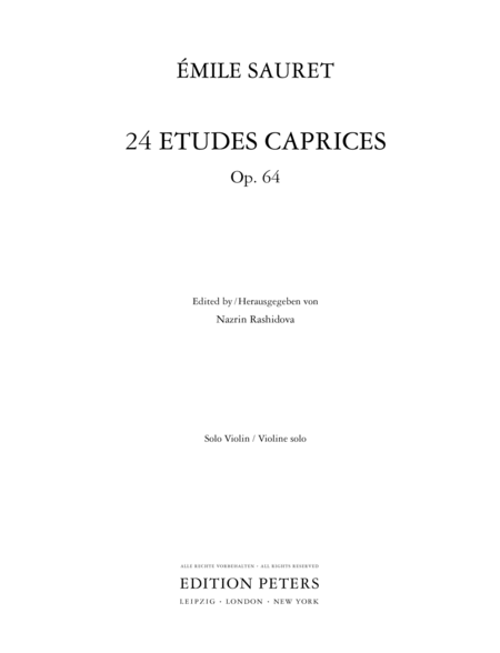 24 Etudes Caprices, Op. 64 Violin Solo - Sheet Music