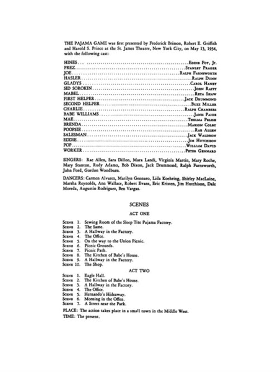 The Pajama Game Voice scores gallery preview page 2