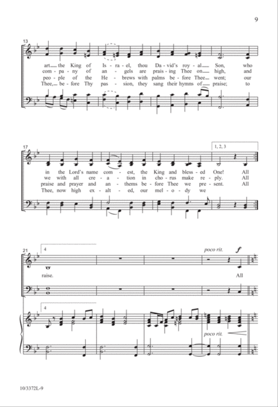 Hymns for Palm Sunday 4-Part scores gallery preview page 9