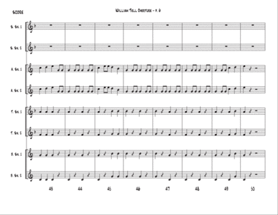 William Tell Overture Woodwind Ensemble scores gallery preview page 6