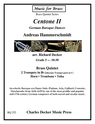 Book cover for Centone II German Baroque Dances for Brass Quintet