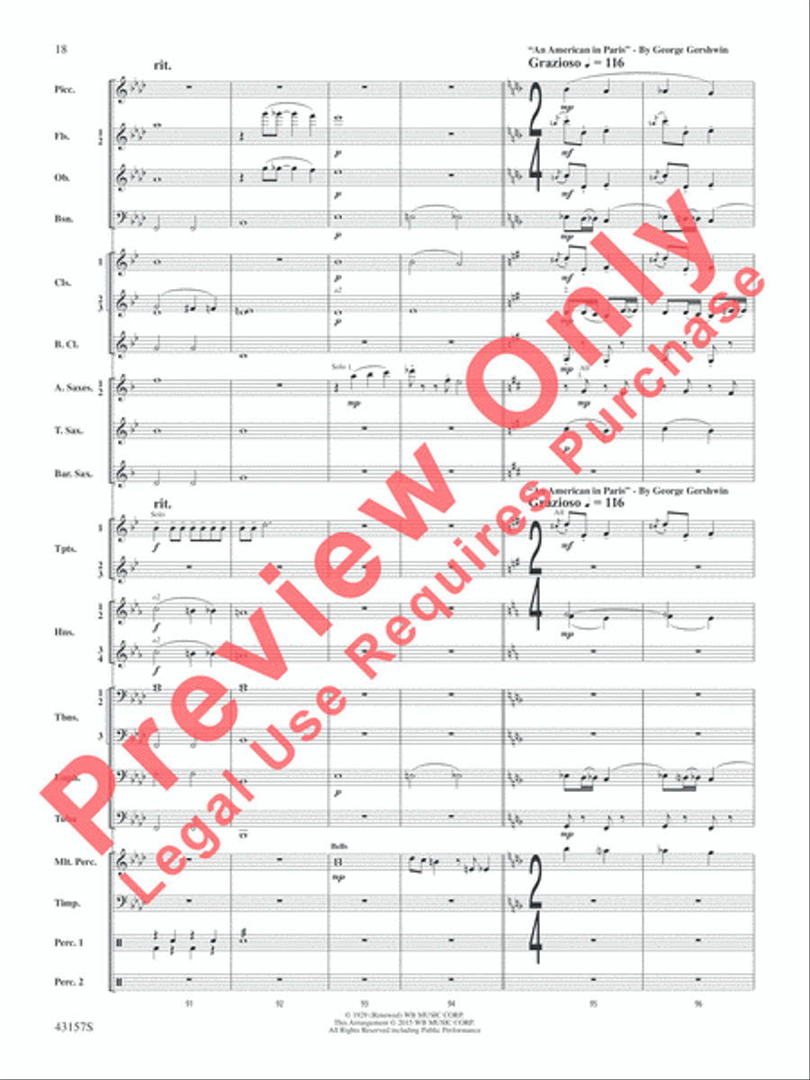 Gershwin by George! Gershwin by George! Concert Band scores gallery preview page 19