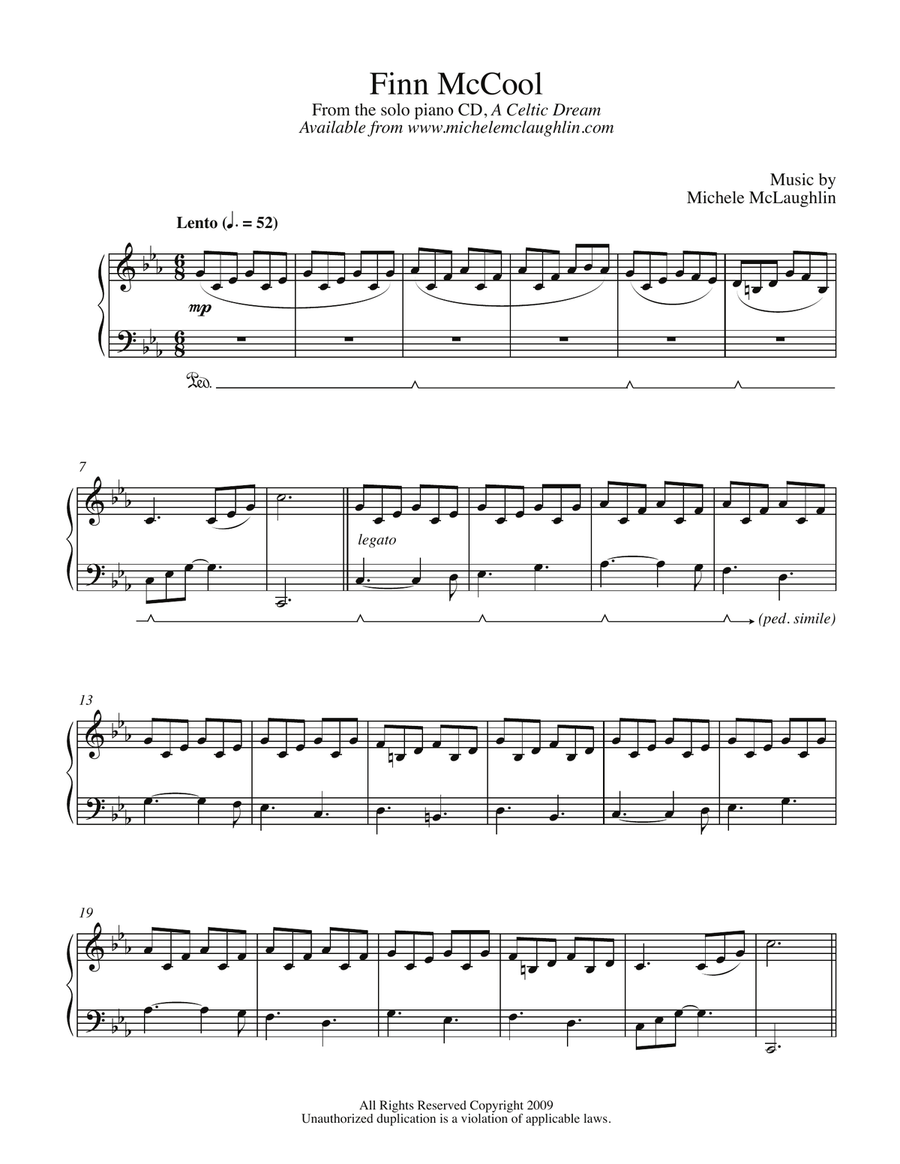 Finn McCool Piano Solo scores gallery preview page 1