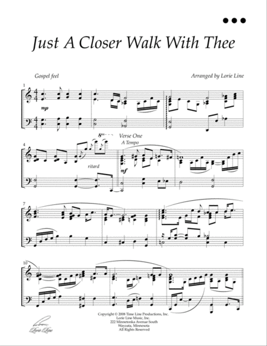 Just A Closer Walk With Thee Piano Solo scores gallery preview page 2