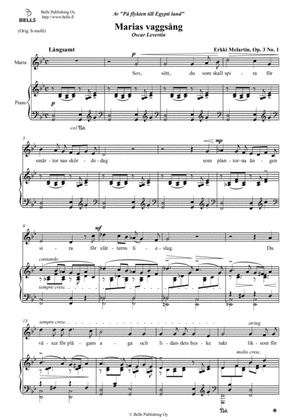Marias vaggsang, Op. 3 No. 1 (G minor)